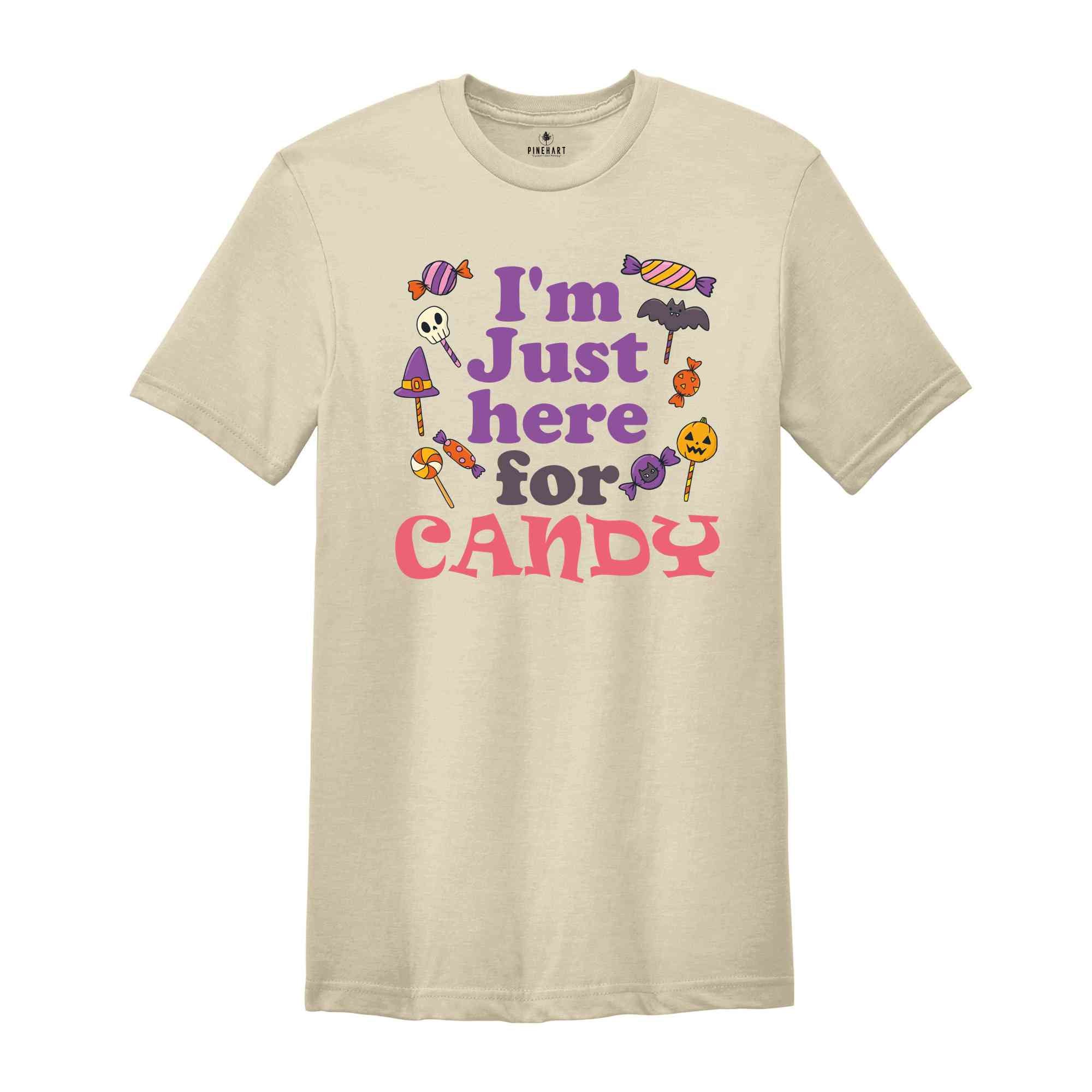 I'm Just Here for Candy Shirt, Cute Halloween Shrit for Grandkids, Cute But Spooky Halloween Shirt