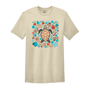 Turtle Shirt, Retro Sea Turtle, Beach Lover Shirt, Colorful Turtle Shirt, Save the Sea Turtles Shirt, Turtle Lover Shirt