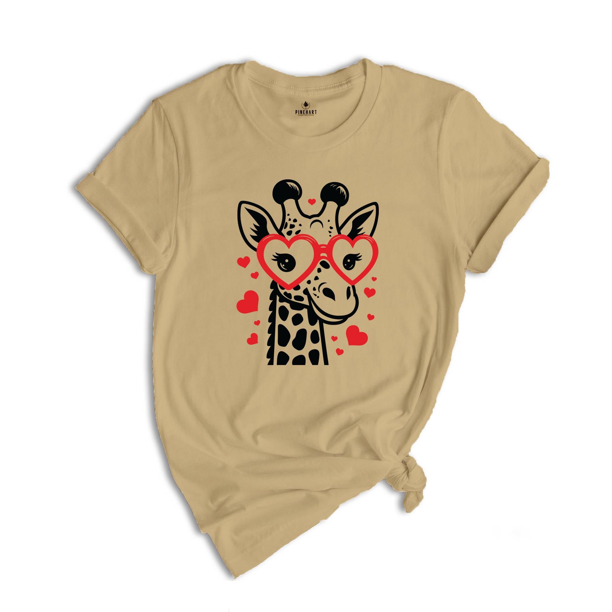 Valentine's Day Giraffe Shirt, Giraffe Shirt, Giraffe Valentine Shirt, Love Shirt, Cute Valentines Day Shirt, Valentines Day Shirt