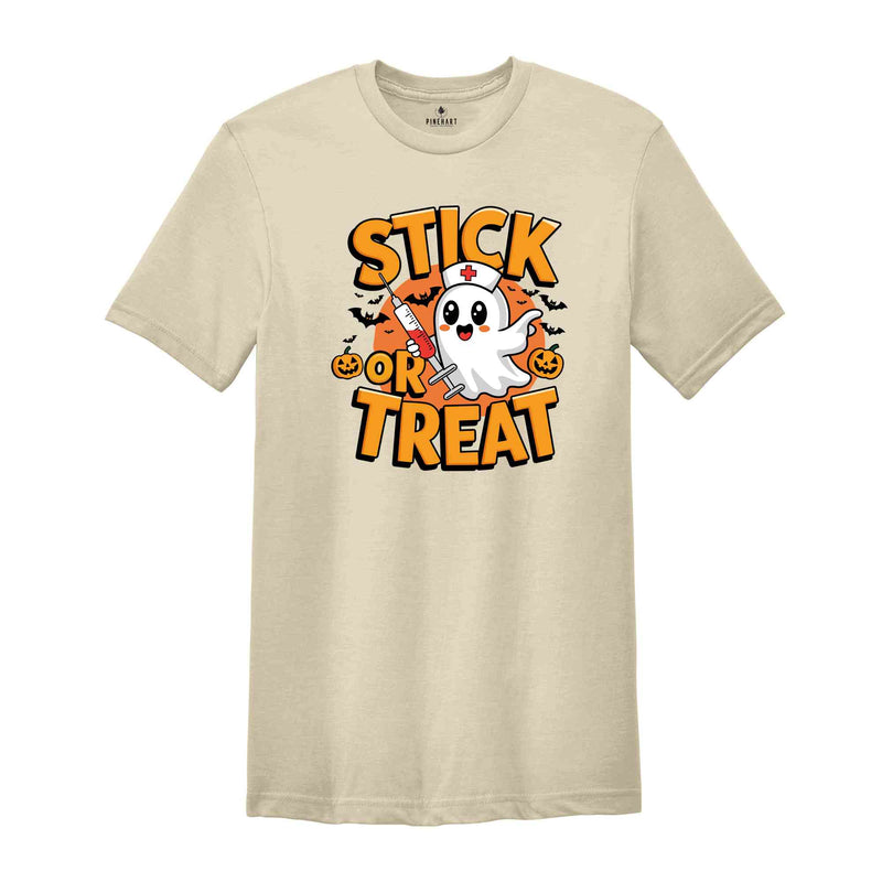 Stick Or Treat Shirt, Nurse Fall Shirt, Funny Nurse Halloween Shirt, Phlebotomist Tee, CRNA Gifts, Emergency ER Nurse Tee