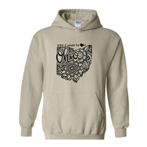 Ohio State Shirt, Ohio State Map Sweatshirt, Ohio Travel Gifts, Ohio State Home Hoodie, Ohio Apparel, Ohio Hoodie, Ohio Lover Gift