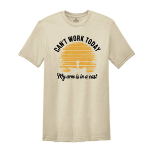 I Can't Work My Arm is in a Cast Shirt, Fishing Shirt, Funny Fishing Shirt, Fisherman Gifts, fisherman Shirt, Lakeside Shirt, Dad Shirt