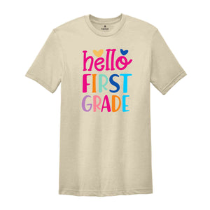 Hello First Grade Shirt, Teacher Appreciation Shirt, First Day Of School Shirt, Back To School Shirt, First Grade Shirt