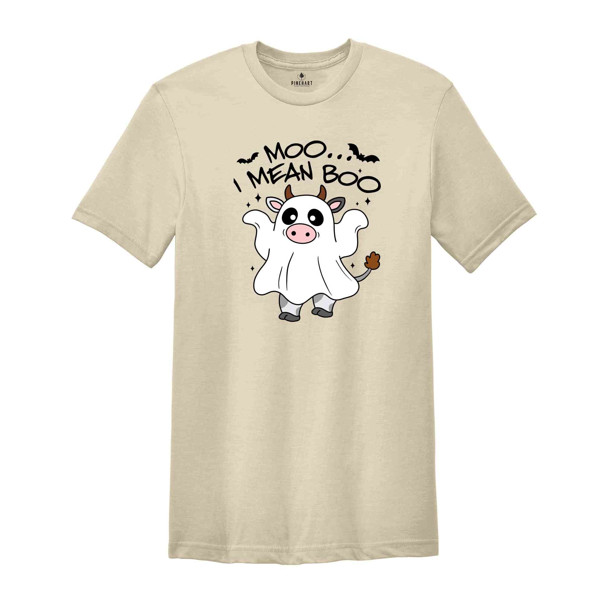 Moo I Mean Boo Shirt, Cute Cow Shirt, Funny Ghost Shirt, Halloween Shirt, Cute Halloween Shirt, Boo Shirt, Ghost Shirt, Spooky Season Shirt