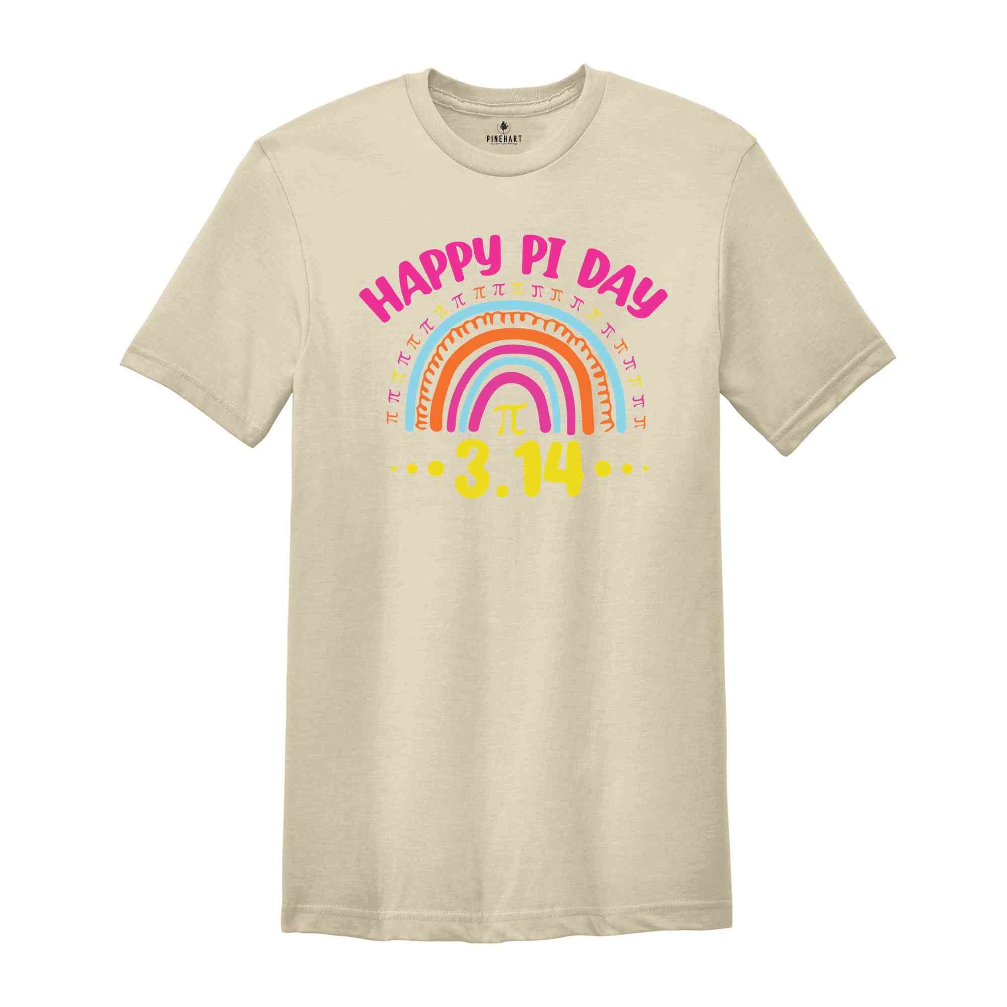 Pi Day Shirt, Funny Math Shirt, Math Lover Gift, Rainbow Pi Tee, Happy 3.14 Pi Symbol Shirt, Gift For Teacher