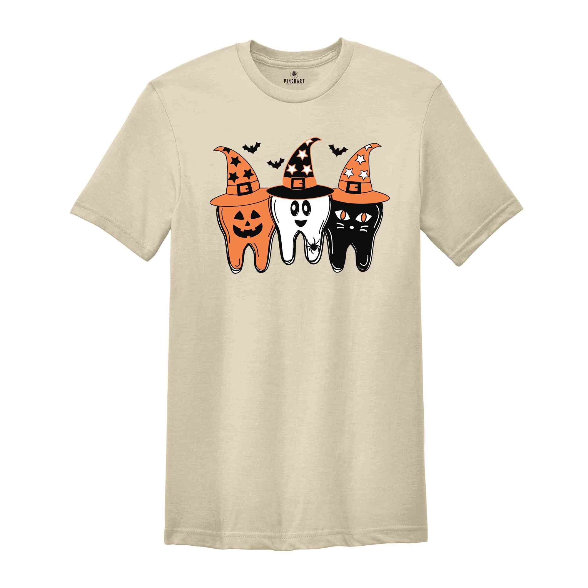 Dentist Halloween Shirt, Witch Tooth Shirt, Ghost Teeth Shirt, Pumpkin Teeth Shirt, Spooky Dental Shirt, Halloween Costume