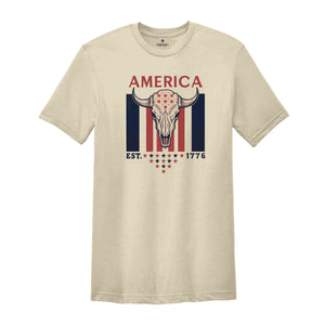 Fourth of July Shirt T-Shirt, 4th of July Tee, 1776 Shirt, America Tee, USA TShirt, Western Patriotic Shirt