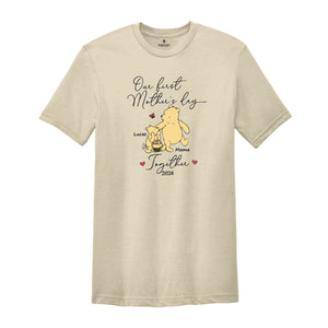 Custom Winnie The Pooh Our First Mother's Day Shirt, Together 2024 Baby Onesie, First Mother's Day T-Shirt