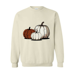 Leopard Pumpkin Sweatshirt, Thanksgiving, Halloween Shirt, Fall sweatshirt, Autumn, Thanksgiving Gifts