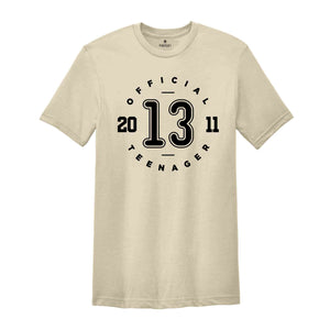 13th Birthday Shirt, Official Teenager, 13th Birthday Gift, 13th Birthday Party, 13th Birthday Girl, Thirteen Birthday, Thirteenth Birthday