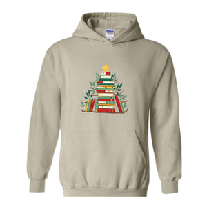 Book Christmas Tree Sweatshirt, Book Lover Gift, Christmas Tree T-Shirt, Book Lover Shirt, Christmas Bookworm, Bookish Christmas Gift, Liter