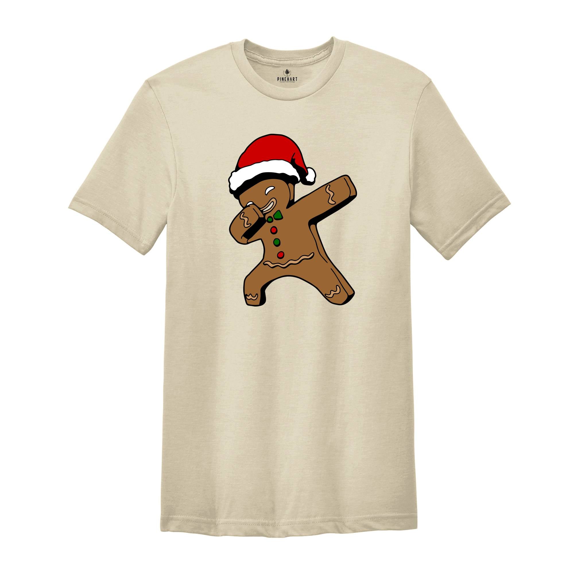 Gingerman Dabbing Santa Hat Shirt, Family Christmas Shirt, Christmas Pajamas, Matching Christmas, Christmas Party Gift