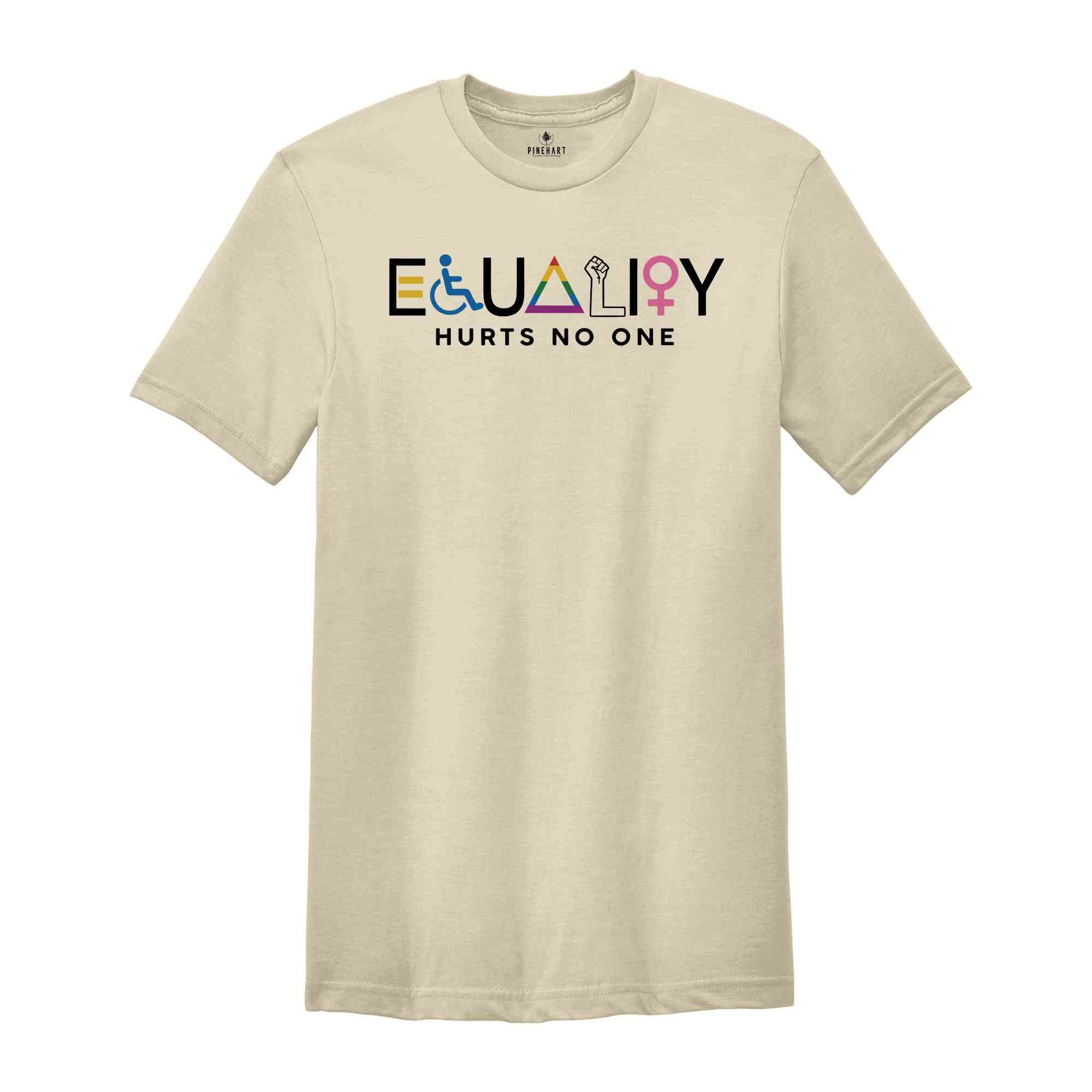 LGBT Equality Hurts No One T-shirt, Black Lives Matter Gift, Equal Rights, Pride Shirt, LGBT Shirt, Social Justice Tee, Gay Pride