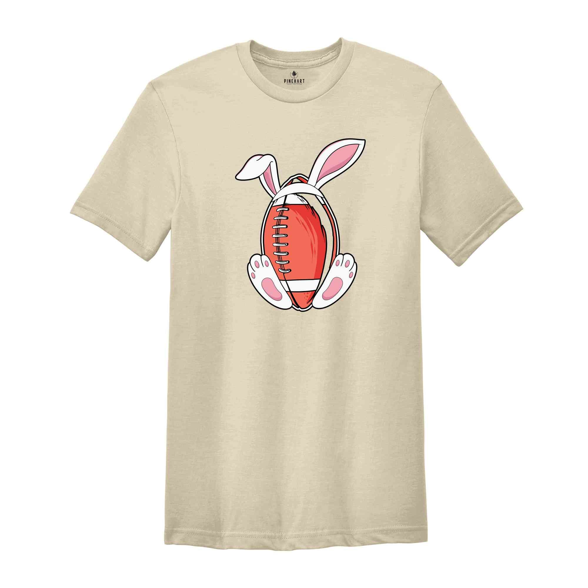 Easter Bunny Football T-Shirt, Easter Football Gift, Football Fan T-shirt, Matching Family Easter Tees, Funny Easter Tees