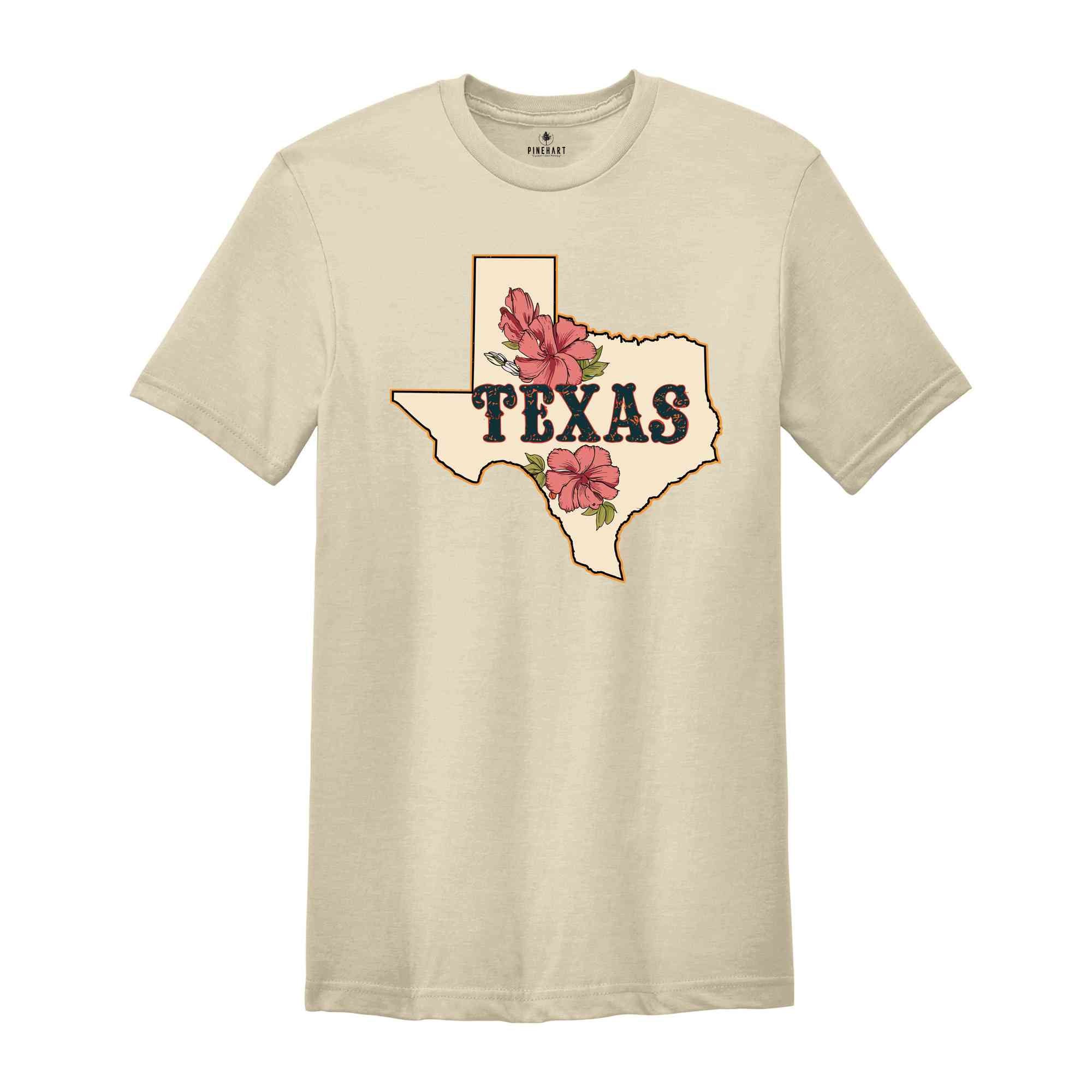 Texas Map Shirt, Texas Cactus TShirt, Texas Home T Shirt, Home State Shirts, Texan Girl Shirt, Texas Lover Gift, Cactus T Shirt