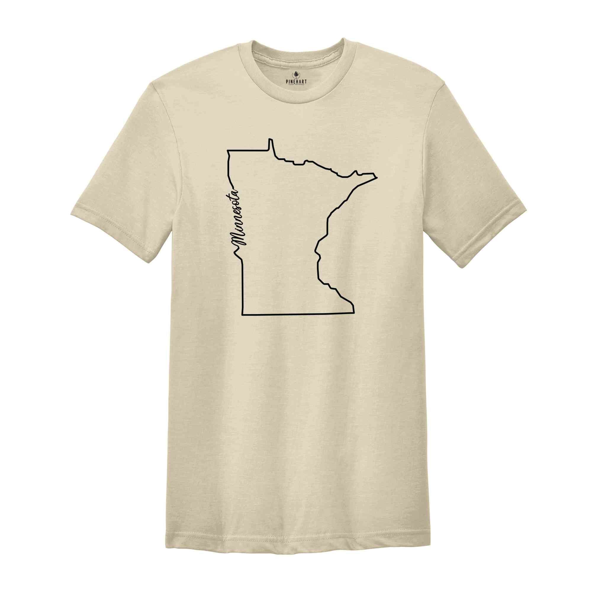 Minnesota State Shirt, The USA State Shirt, Minnesota USA Shirt, Minnesota Map Outline Shirt, US Outline Shirt, United States Shirt