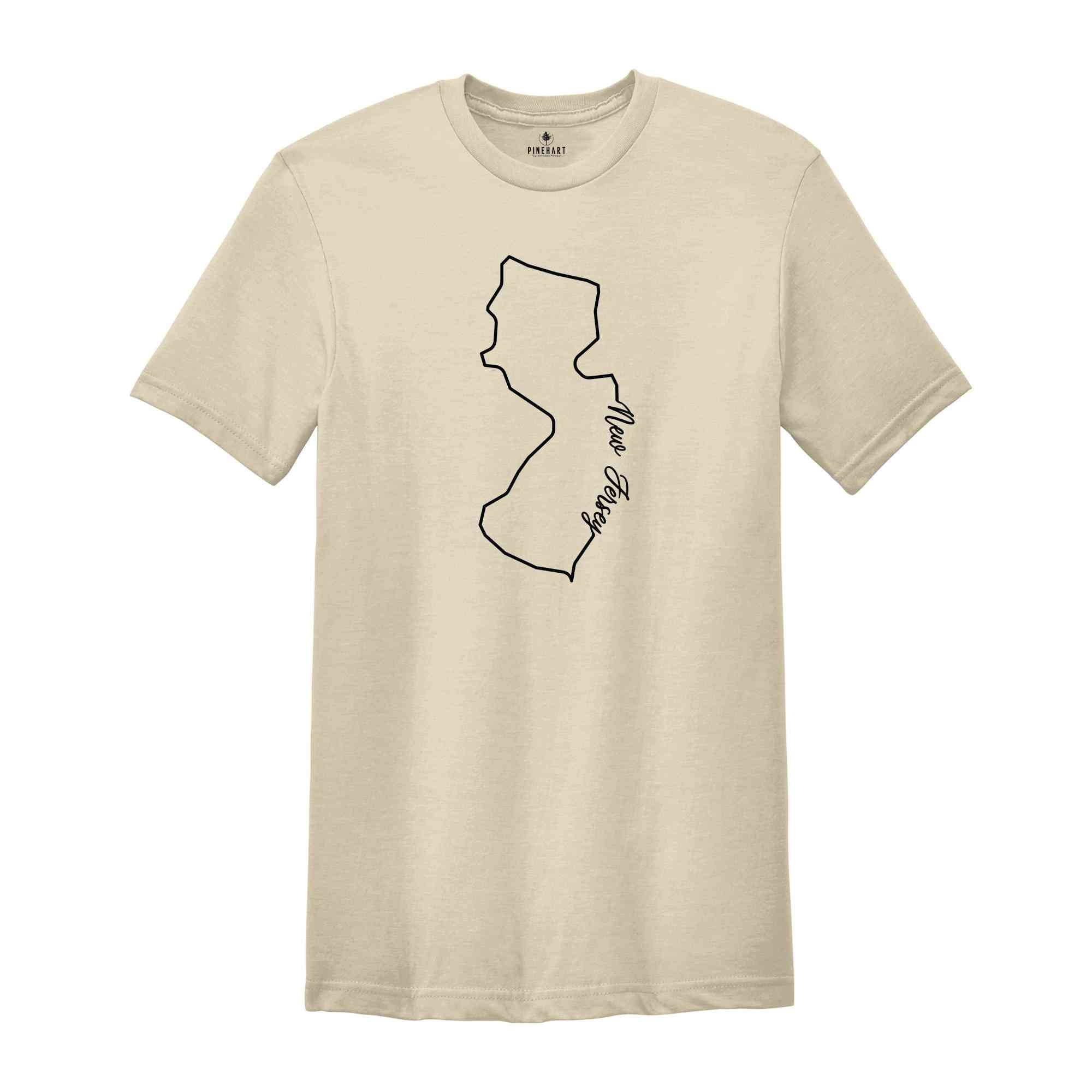 New Jersey State Shirt, The USA State Shirt, New Jersey USA Shirt, New Jersey Map Outline Shirt, US Outline Shirt, United States Shirt