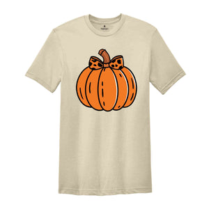 Halloween Pumpkin Shirt, Retro Halloween Shirt, Coquette Halloween Shirt, Pink Pumpkin Shirt, Pumpkin Coquette Bow Shirt, Ghost Shirt