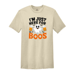 I'm Just Here for the Boos Shirt, Funny Halloween Ghost Shirt, Beer Lover Tee, Drinking Ghost, Halloween Party, Funny ghost Shirt