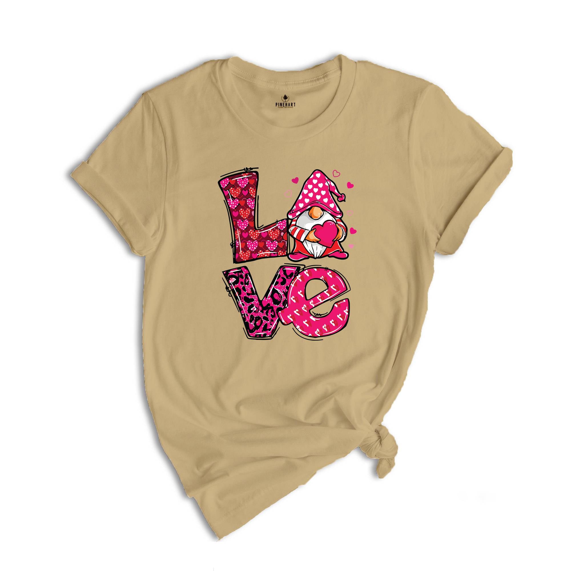 Love Shirt, Love Gnome Shirt, Valentine's Day Shirt, Heart Shirt, Love Heart Shirt, Valentines Gift, Heart Gnome Shirt, Hearts Shirt