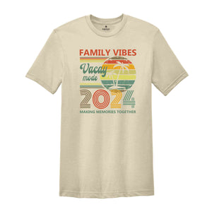 Vintage 2024 Vacation Shirt, Family Vacation T-Shirt, Vacay Mode Shirt, Matching Family Trip Shirts, Making Memories Together Shirt