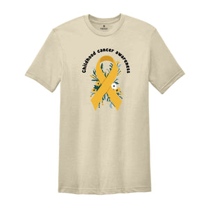 Childhood Cancer Awareness Shirt, Childhood Cancer Support Shirt, Childhood Cancer Shirt, Gold Awareness Ribbon Shirt