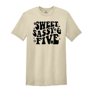 Sweet Sassy Five Shirt, Birthday Girl Shirt, Cute Birthday Shirt, Tie Dye Shirt, Birthday Party Shirt Girl, Birthday Gift, Kids Tshirt