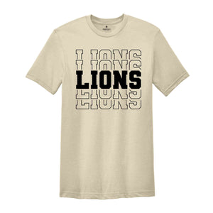 Team Mascot Shirt, lions Team Shirt, lions Team Spirit Shirt, lions Fan Shirt, lions School Shirt, lionss School Spirit