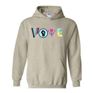 Vote Hoodie, Political Activism Hoodie, 2024 Election Hoodie, LGBTQ Hoodie, BLM Hoodie,Banned Books Hoodie, Feminist Gift