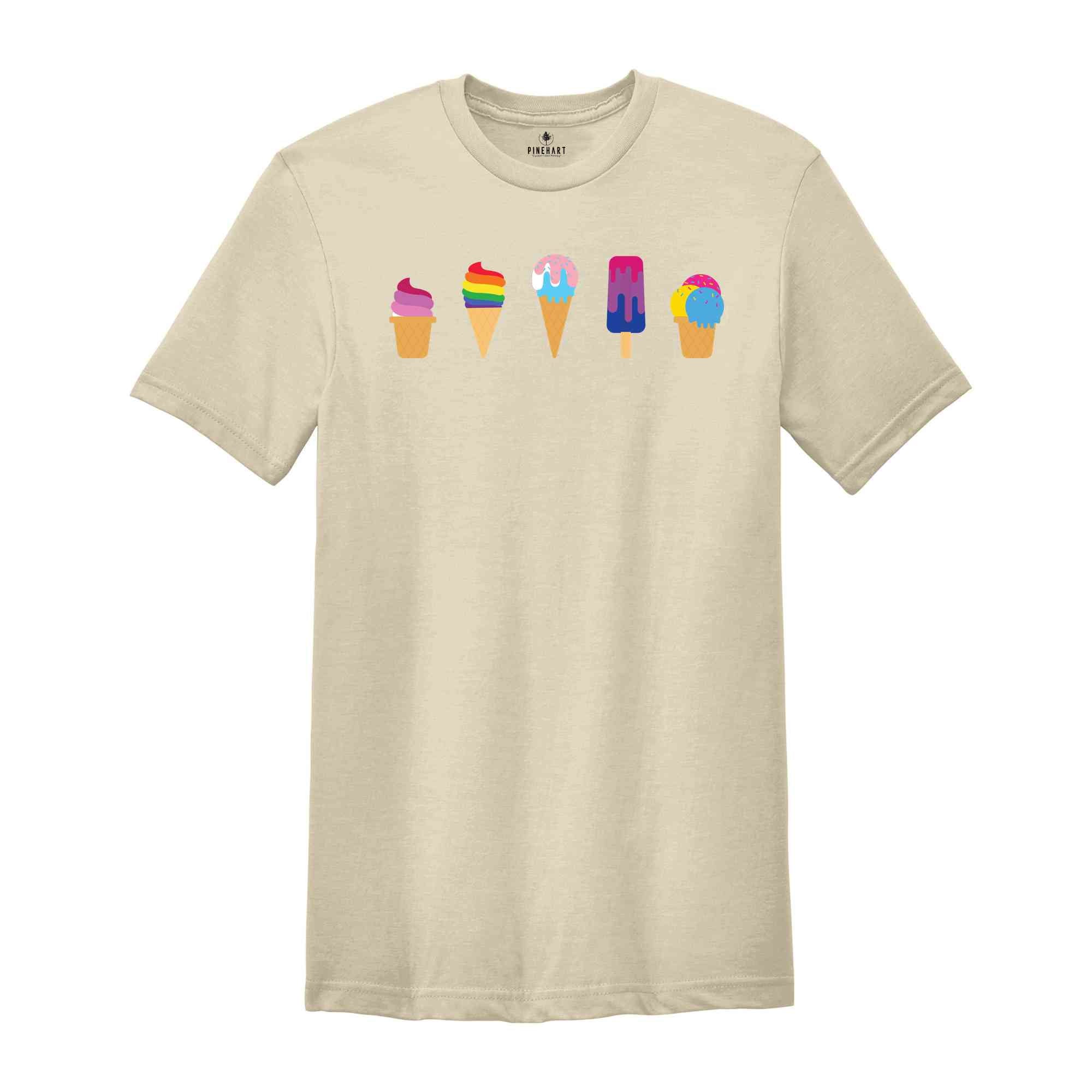 Gay Ice Cream Shirt, LGBTQ Shirt, Pride Month Shirt, Gay Shirt, Lesbian Shirt, Gay Rainbow Shirt, Pride Shirt, LGBTQ Shirt, Rainbow Shirt