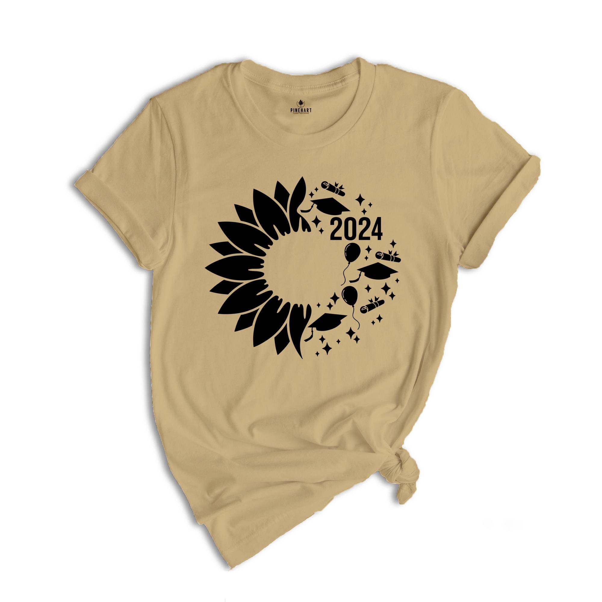 Senior 2025 Sunflower T-Shirt, Graduation 2025 Shirt, Graduation Gift, Class of Shirts 2025, Grad Of 2025 Tee, Last Day of School