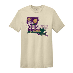 Retro State Of Louisiana Shirt, State Of Louisiana Shirt, State Shirt, Louisiana Shirt, Louisiana Lover Shirt, Family Trip Shirt, Travel Shi