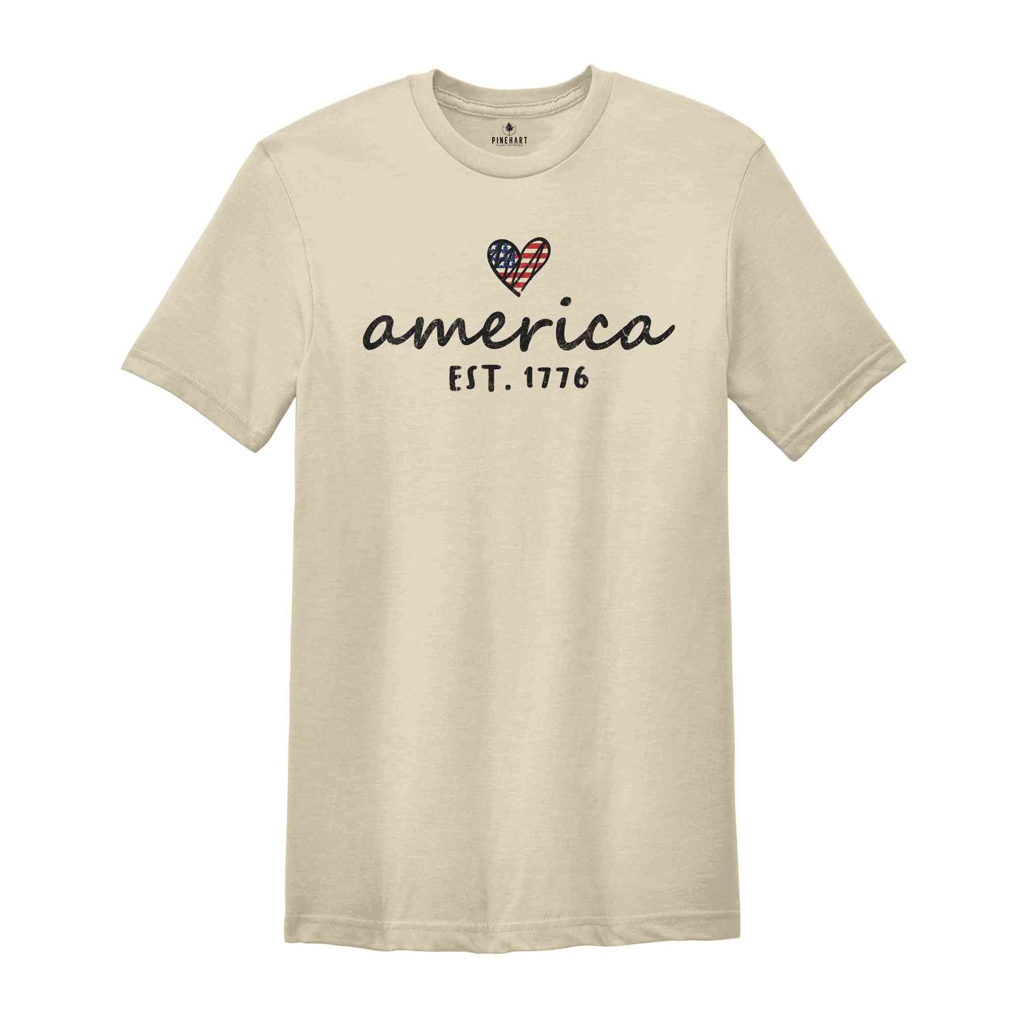 America Est.1776 Shirt, USA Shirt, Retro America Shirt, Independence Day Shirt, 4th Of July Shirt, 4th Of July Gift, Patriotic Shirt