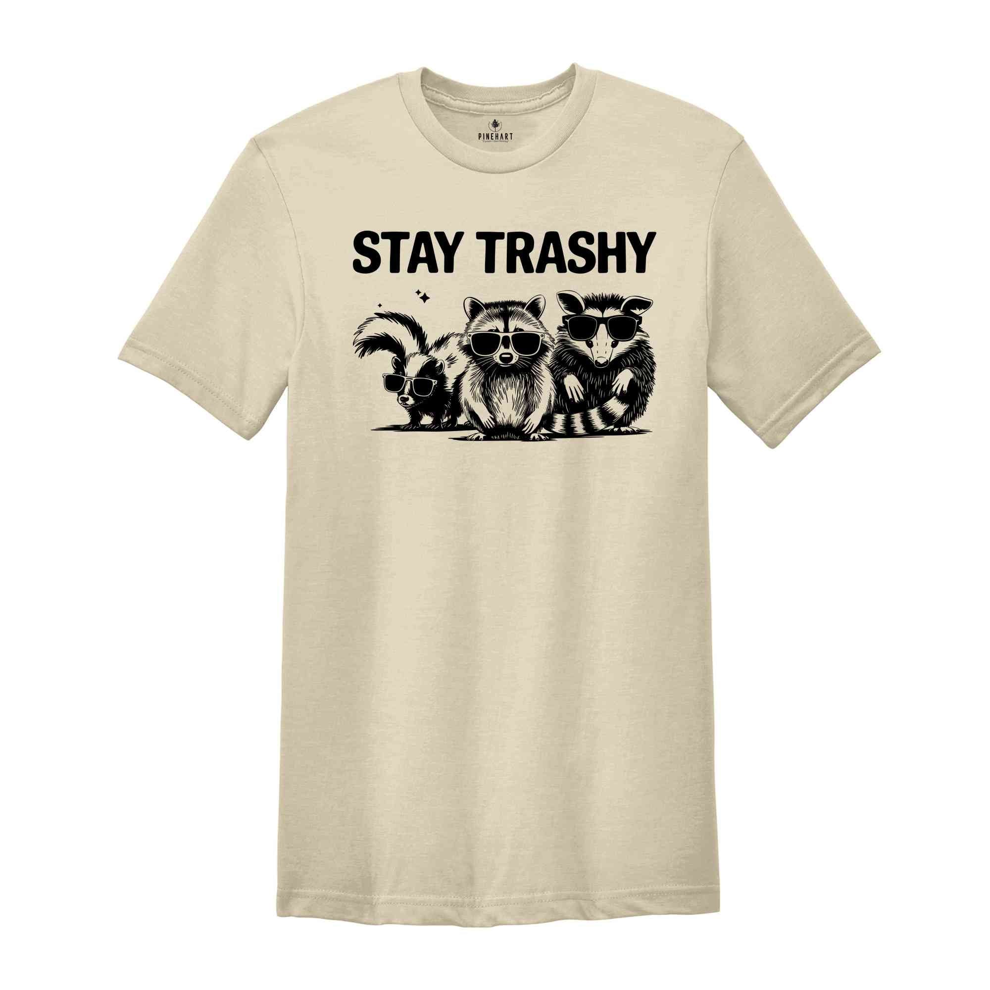 Stay Trashy Shirt, Retro Racoon Shirt, Racoon Shirt, Funny Meme Shirt, Raccoon Lover Gift, Funny Animal Shirt, Cute Animal Shirt