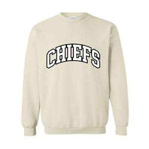 Team Mascot Sweatshirt, Chiefs Team Sweatshirt, Chiefs Football Sweatshirt, Chiefs Fan Sweatshirt, Chiefs School Sweatshirt