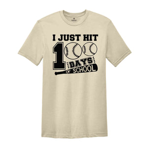 I Just Hit 100 Days School Shirt, Baseball Shirt, Baseball Lover Shirt, Boy 100 Days Shirt, Back To School Shirt, 100 Day Of School