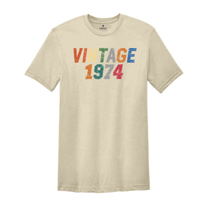 Vintage 1974 Shirt, 50th Birthday Shirt , Auntie Shirt, Mother's Day Shirt, Gift For Grandma, Trendy Birthday Shirt