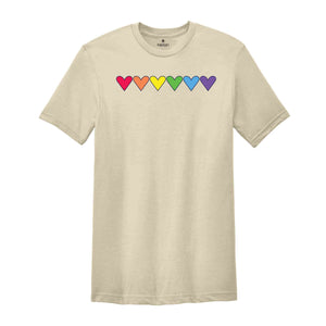 Hearts Pride Shirt, Pride Shirt, Gay Shirt, Pride Flag Shirt, Lesbian Shirt, Gay Pride Shirt, LGBTQ Shirt, Pride Month Shirt, LGBT Heart