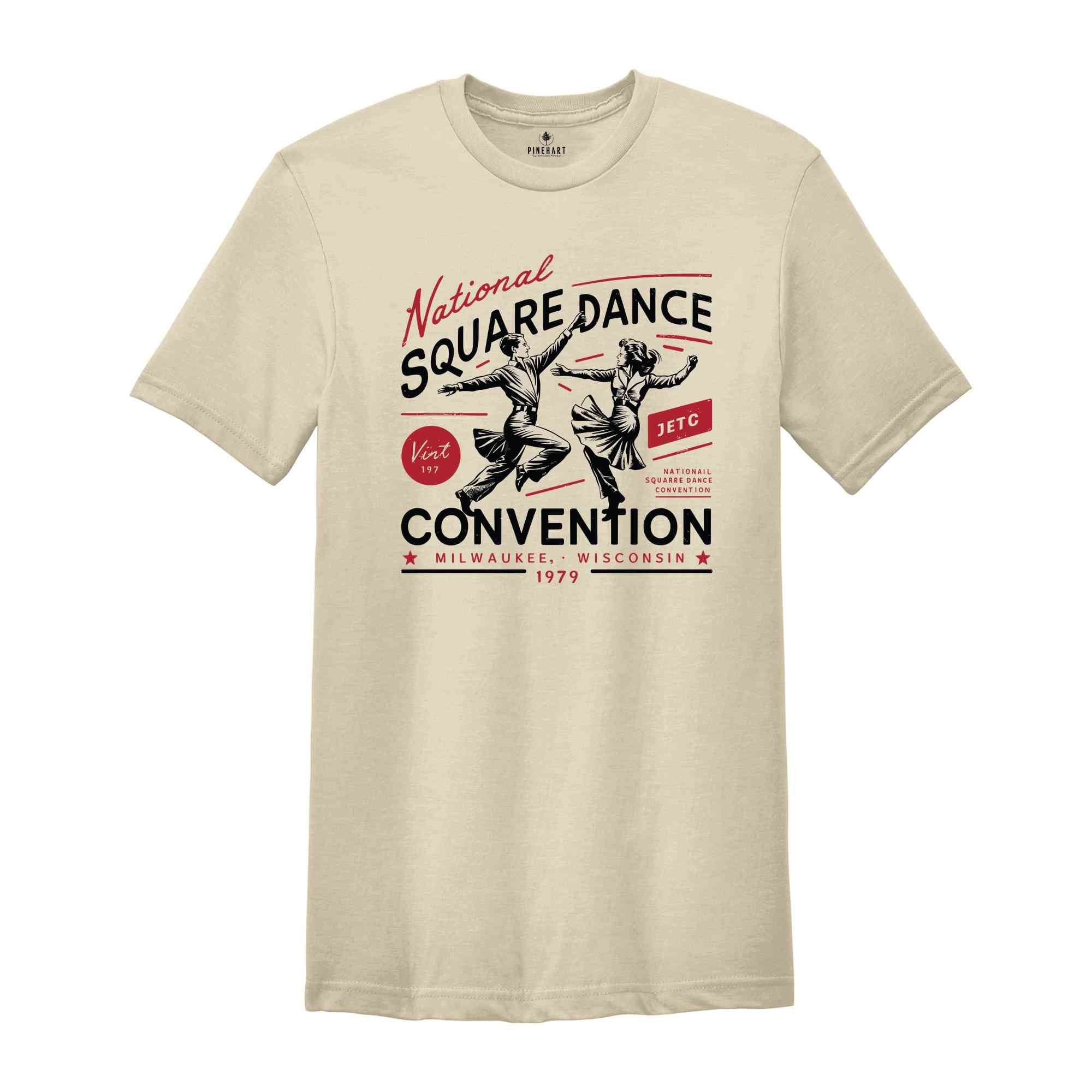 Vintage Style Tee, National Square Dance Convention Tee, 1979 Milwaukee Dance Convention Tee, Vintage Convention, Convention T Shirt