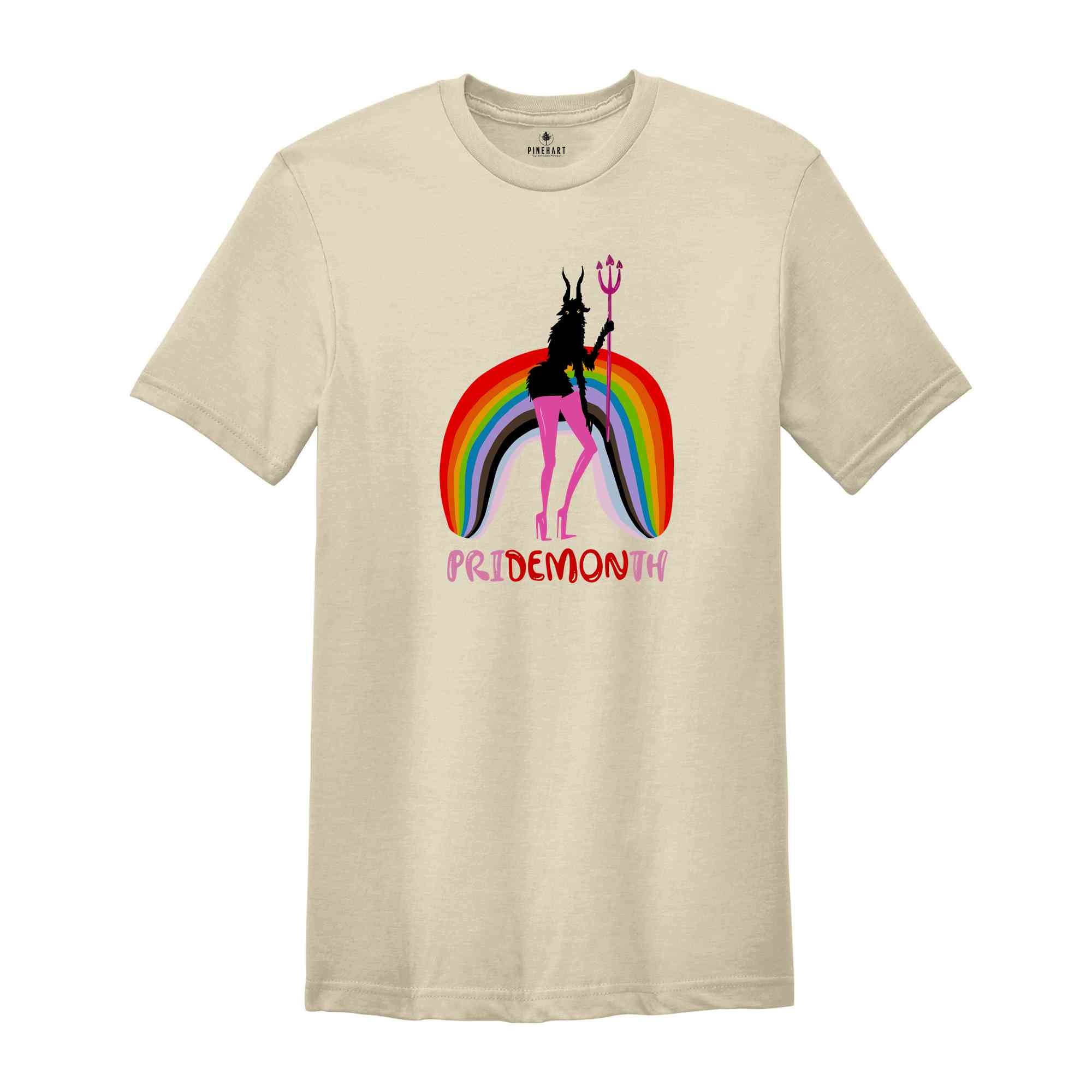 Pridemonth Shirt, Demon Shirt, LGBT Shirt, Pride Month Shirt, Rainbow Pride Shirt, Love Is Love Shirt