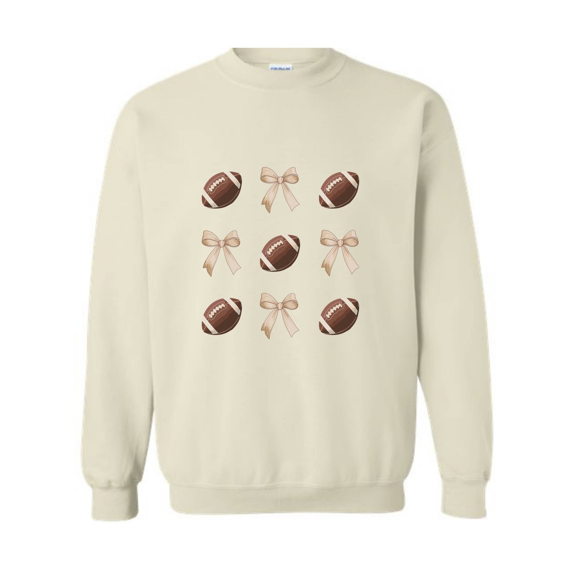 Brown Coquette Football Sweatshirt, Football Mom Hoodie, Sports Mom Gift, Gameday Hoodie, Football Gift, Football Bow Tee, Football Hoodie