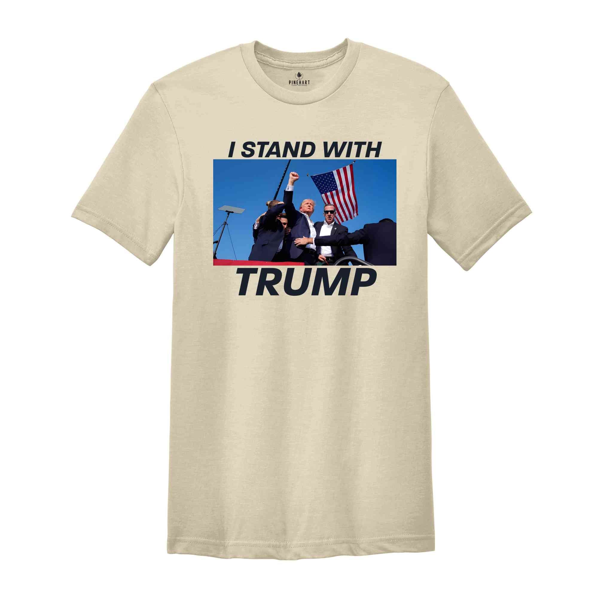 I Stand With Trump Shirt, Trump 2024 Shirt, Trump Support Shirt, Trump Bulletproof Shirt, Election 2024 Shirt, Pro Trump Shirt, Felon 2024