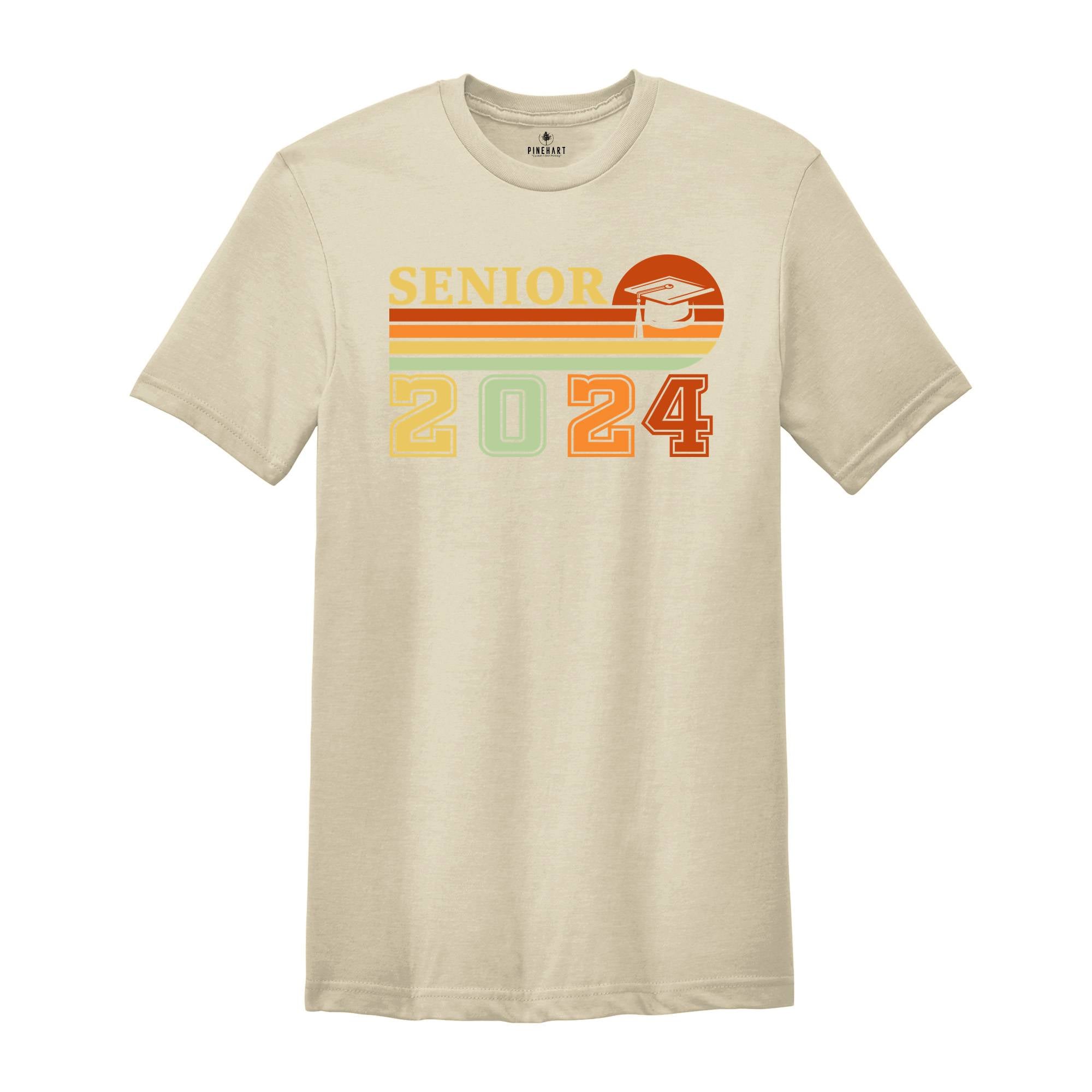 Retro Senior 2024 Shirt, Class of 2024 Shirt, Graduate Shirt, Graduation Gift, Graduation of 2024 Shirt, Senior Class of 2024 Shirts