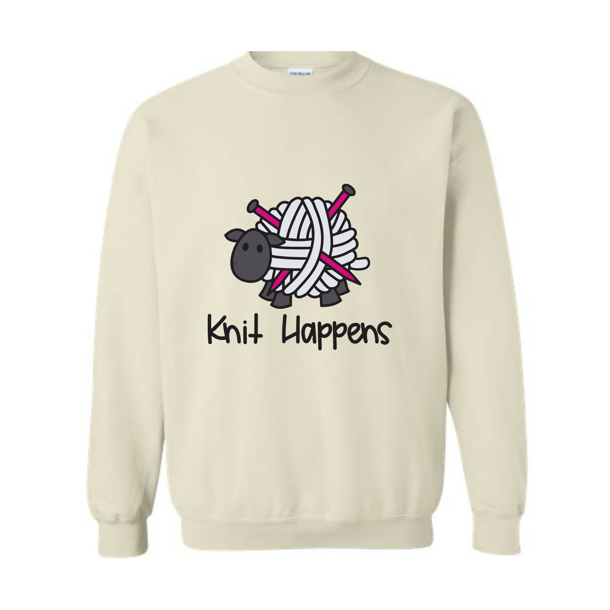 Knit Happens Sweatshirt, Funny Animal Tee, Funny Sweatshirt, Grandma Knitting Sweatshirt, Grandma Knitting Tee, Gift For Grandma