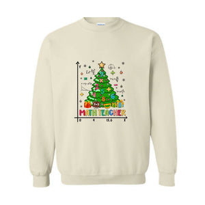 Christmas Tree Math Teacher Sweatshirt, Math Teacher Lover, Teaching Math , Mathematics Sweatshirt, Math Christmas Sweater