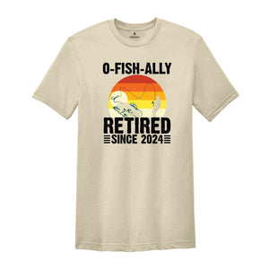 O-Fish-Ally Retired Since 2024,Fishing Retirement 2024 Shirt, Retirement Gift for Men, Officially Retired,Funny Retirement,Gift for Coworker