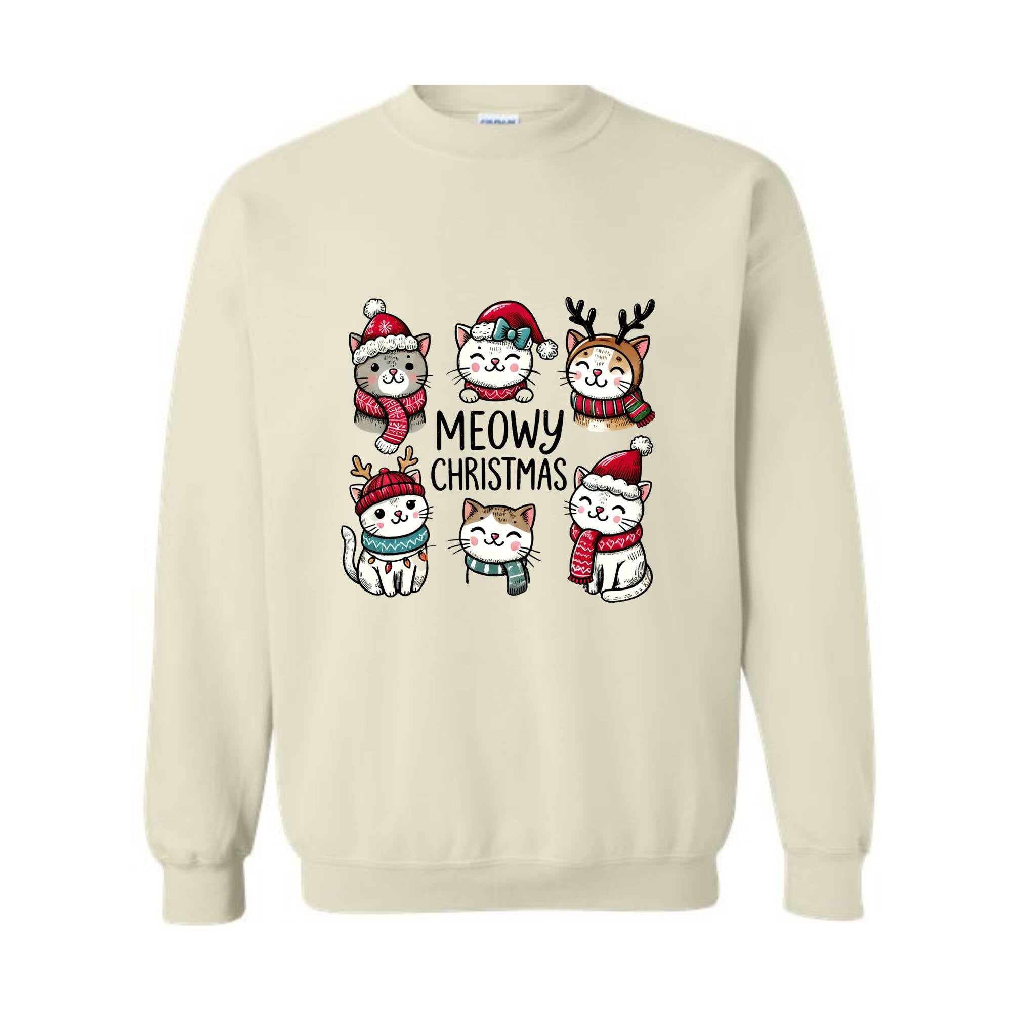 Cat Christmas Sweatshirt, Cat Lover Christmas Shirt, Meowy Christmas Shirt, Christmas Cat Mom Sweater, Catmas Gift for Christmas, Cat Shirts