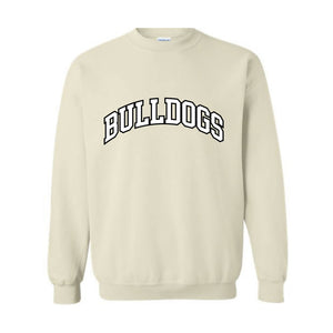 Team Mascot Sweatshirt, Bulldogs Team Sweatshirt, Bulldogs Football Sweatshirt, Bulldogs Fan Sweatshirt, Bulldogs School Sweatshirt