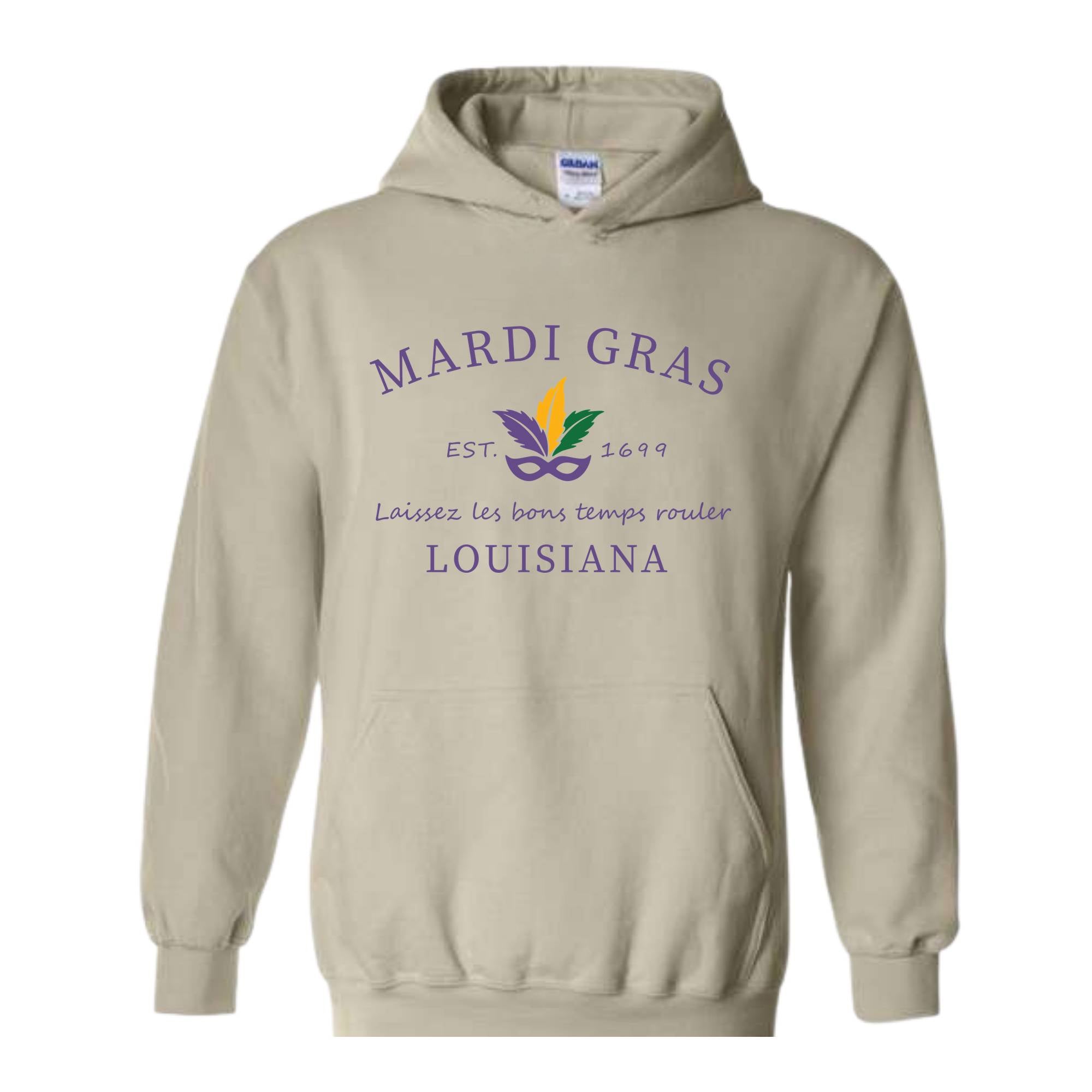 Mardi Gras Sweatshirt, Louisiana Sweatshirt, Mardi Gras Celebrations, Mardi Gras Wear, Louisiana State