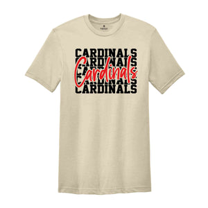 Team Mascot Shirt, Cardinals Team Shirt, Cardinals Team Spirit Shirt, Cardinals Fan Shirt, Cardinals School Shirt, Cardinals School Spirit